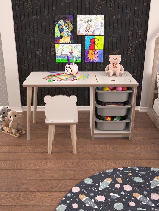 Hanah Home Soho Escritorio de Estudio Blanco y Gris Hanah Home Soho Escritorio de Estudio Blanco y Gris